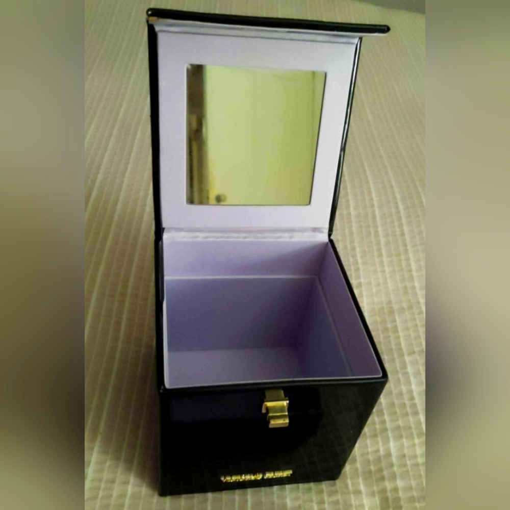 Elegant Victoria Secret Black Jewelry Box with Mirror